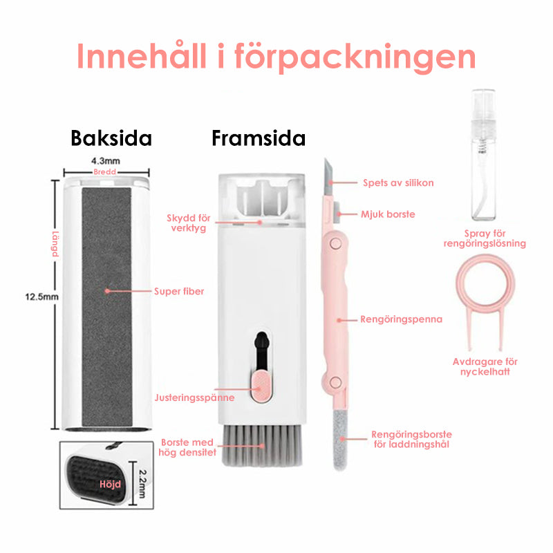 7-i-1 multifunktionellt rengöringskit