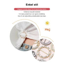 Klassiskt spänne med pärl- och strassstenar (2 ST)