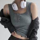 Sommar - ärmlös camisole med vid sida